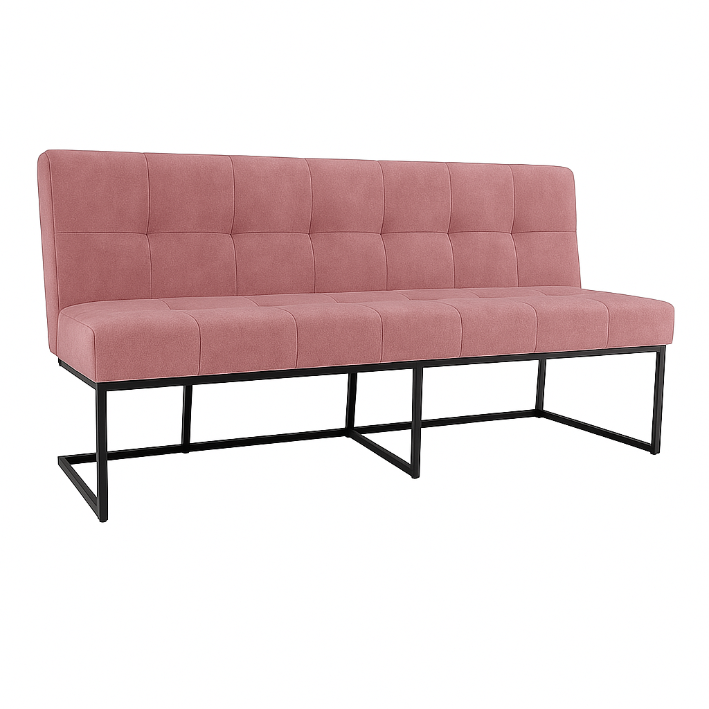 Bancheta catifea CABALLERO culoare ROZ