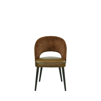 Scaun deschis la culoare din material si piele ✔ model DIXY