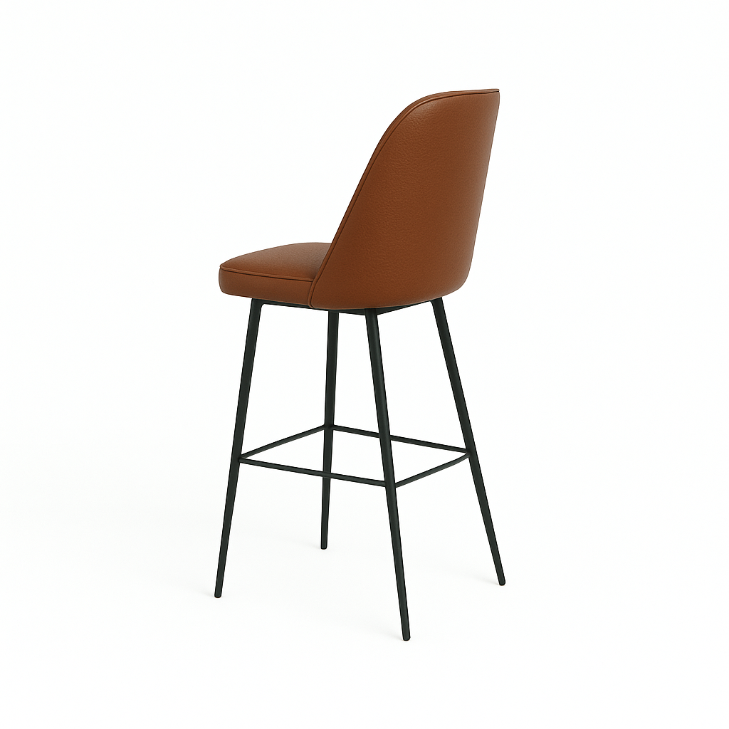 Scaun bar piele naturala VERDE | model FOX