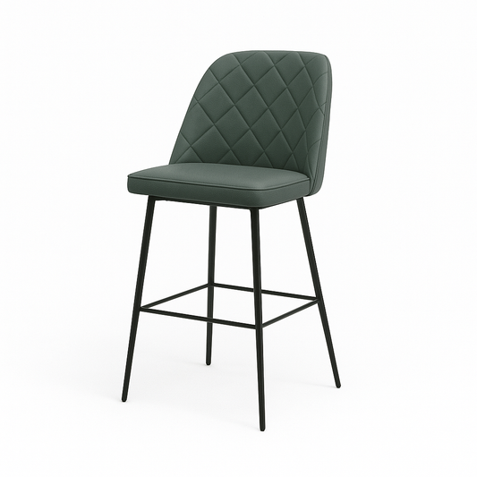 Scaun bar piele naturala VERDE | model FOX