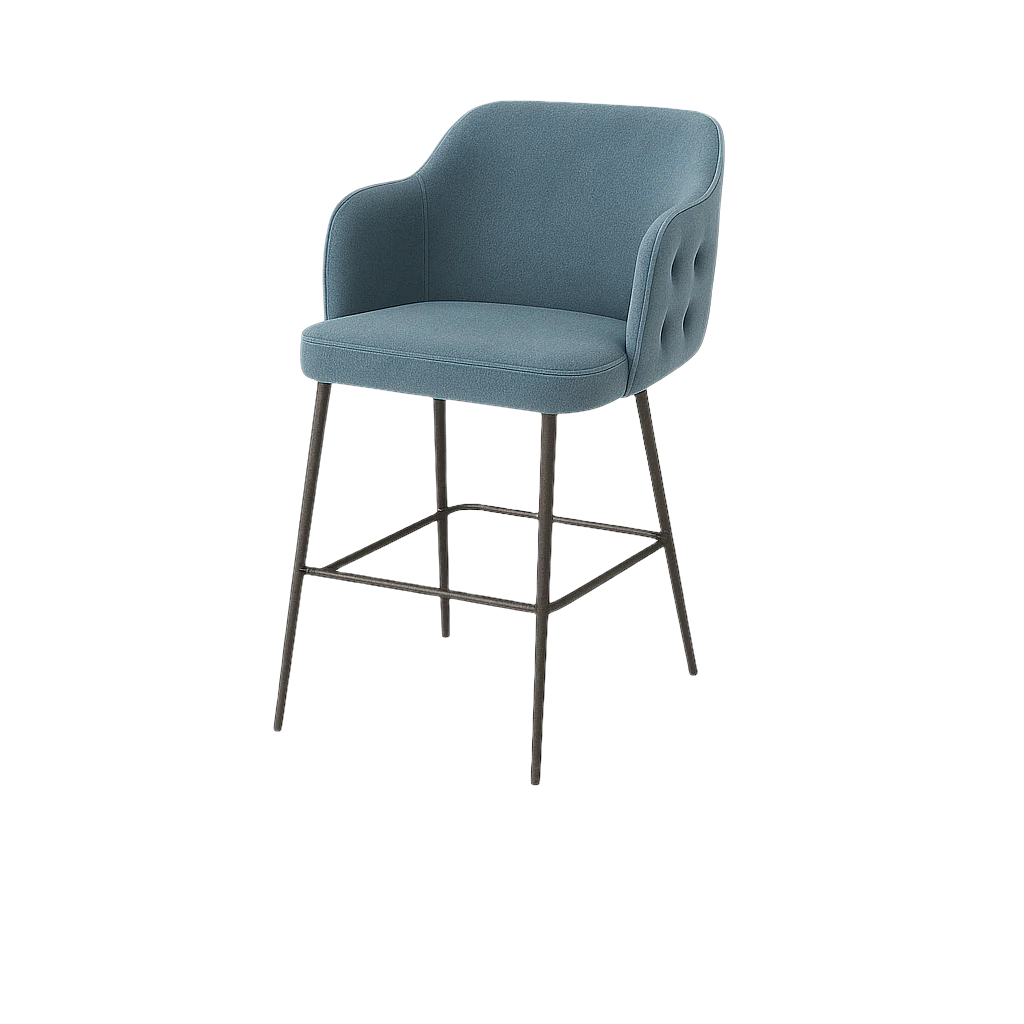 Scaun bar catifea BEJ | model TEONA