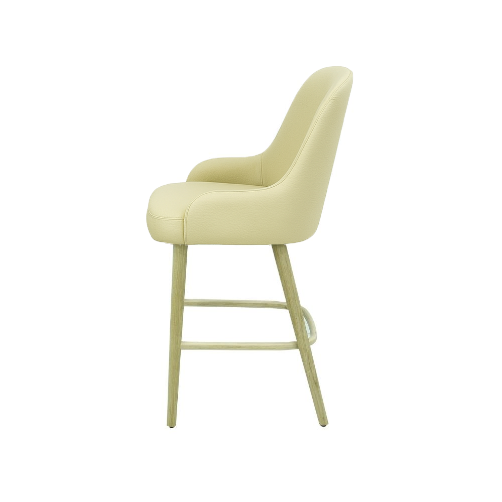 Scaun bar piele naturala BEJ | model ROCCO