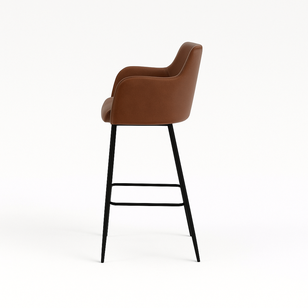 Scaun bar piele VERDE | model SINDY