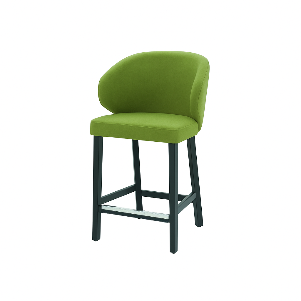 Scaun de bar catifea GALBENA | model CAPRICE
