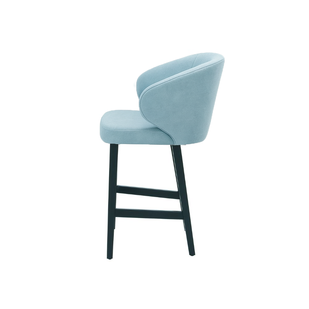 Scaun de bar catifea GALBENA | model CAPRICE